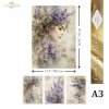 Papier decoupage morwowy FPA3019, dekoracyjne wzory, motywy kwiatowe, bukiet kwiatów, Ogród Muz, Garden of Muses * Mulberry decoupage paper FPA301920, decorative patterns, floral motifs, bouquet of flowers, Garden of Muses *Seria Garden of Muses